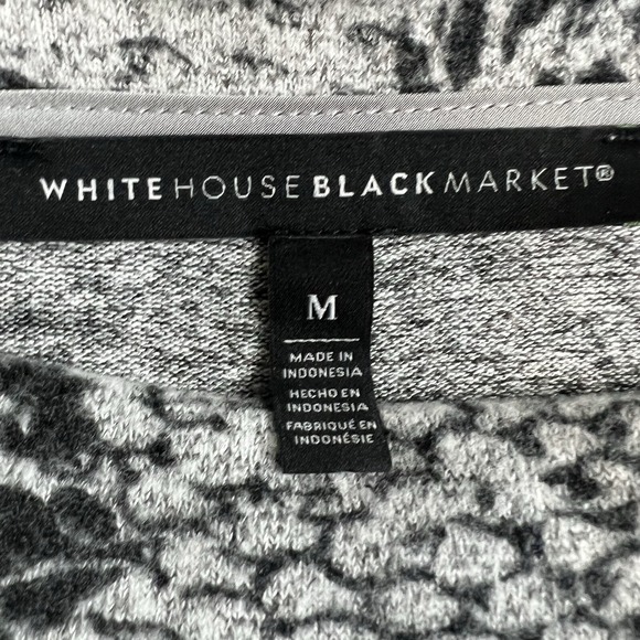 Women Sweater White House Black Market  Medium Tunic  Neck Snit Tunic  Skin Gray - Picture 11 of 12